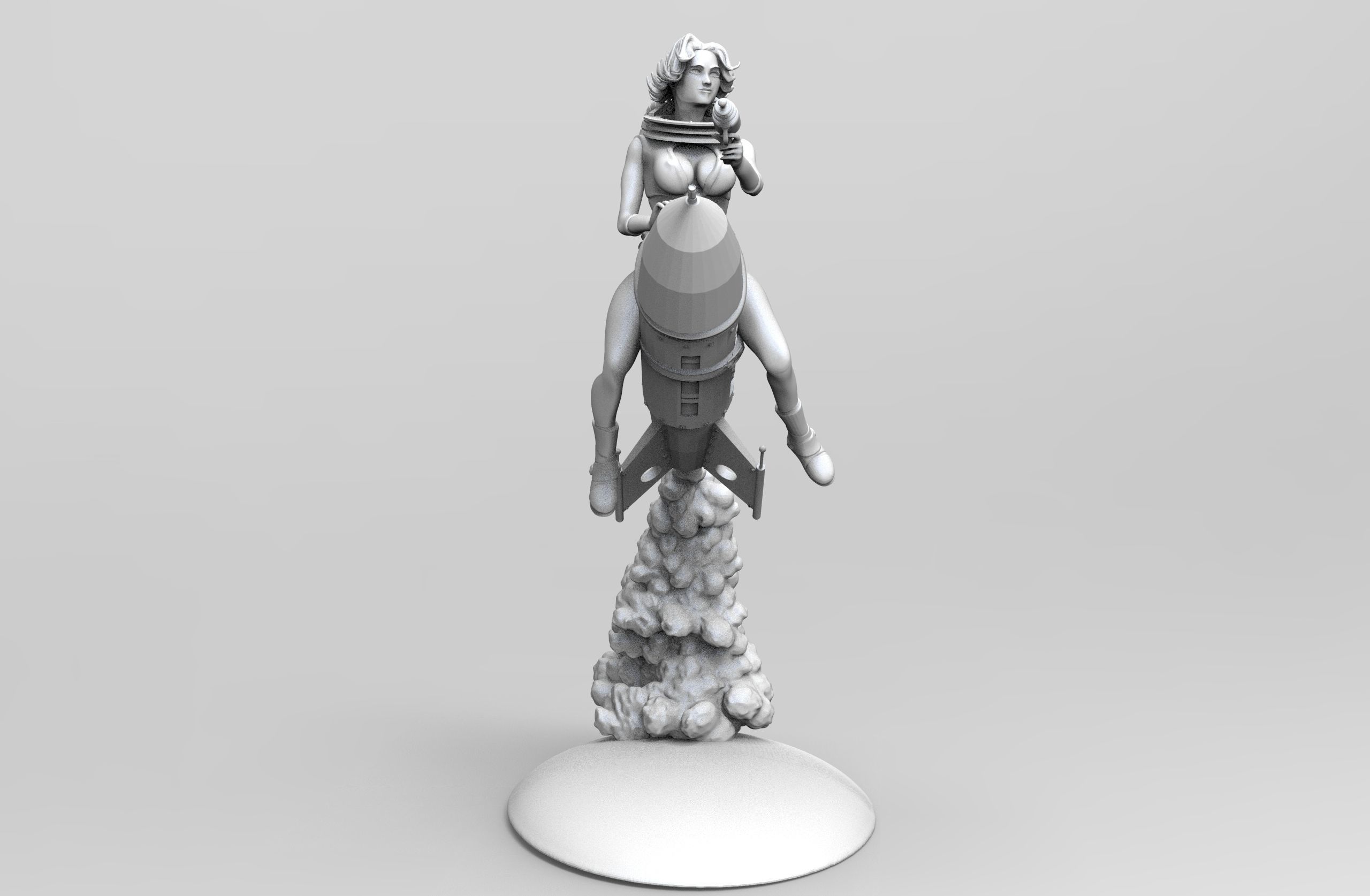 Spacegirl PinUp 3D print model_16