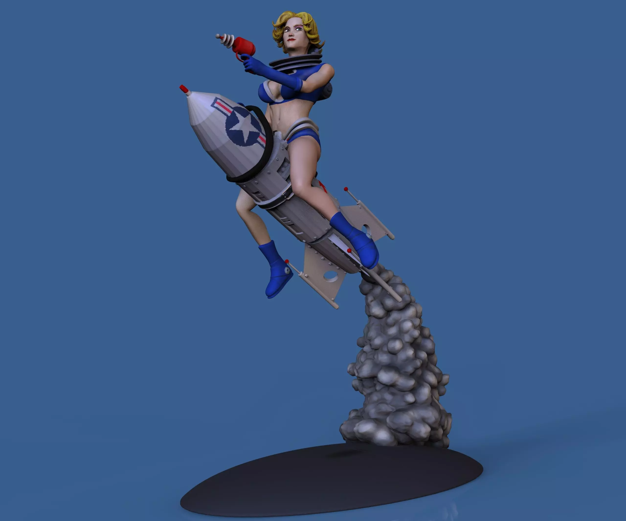 Spacegirl PinUp 3D print model_0