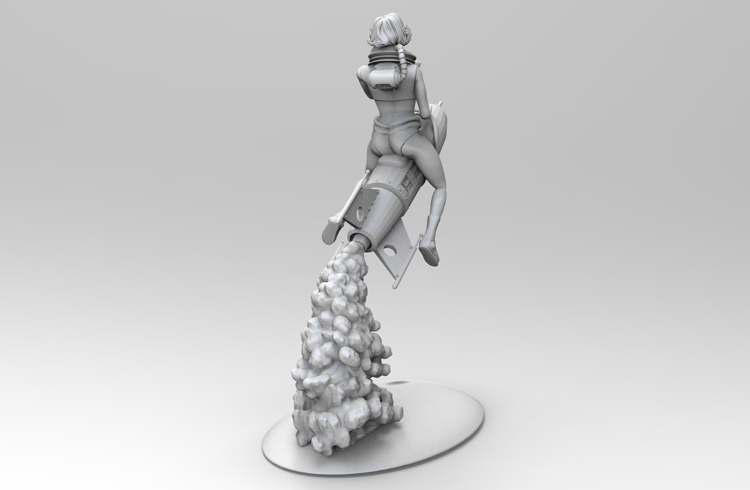 Spacegirl PinUp 3D print model_12