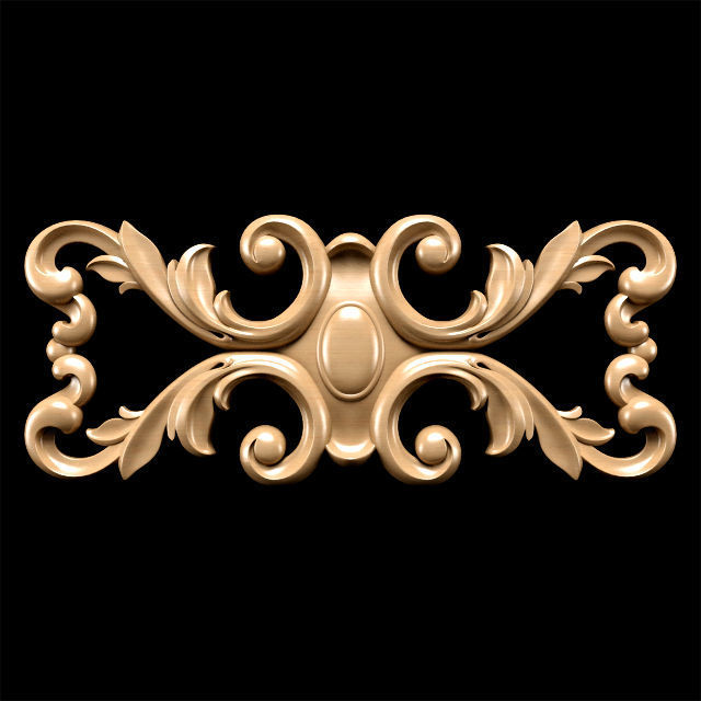 Classic carved trim 3D model_3