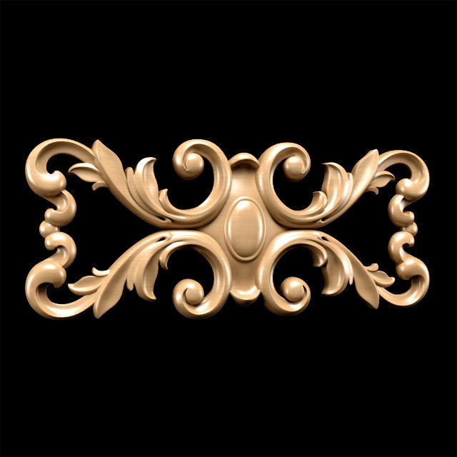 Classic carved trim 3D model_2
