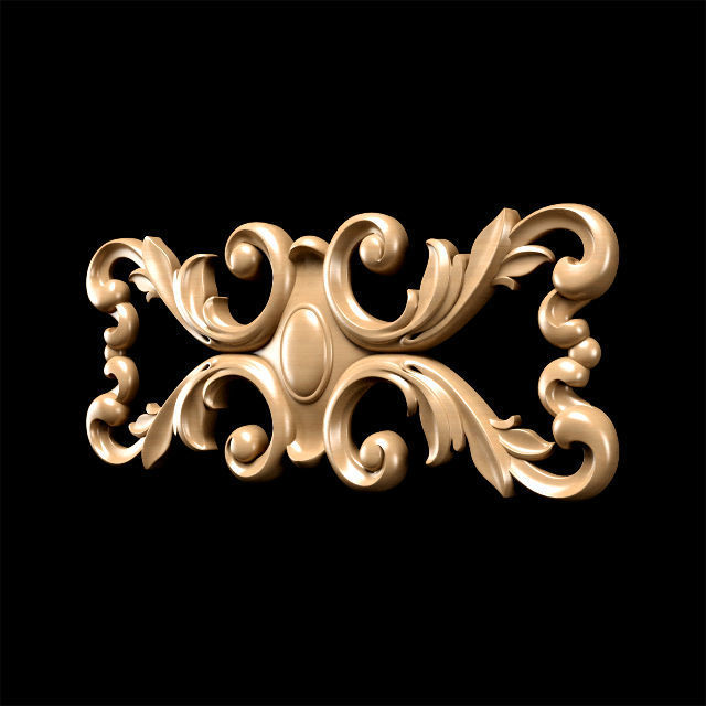 Classic carved trim 3D model_5