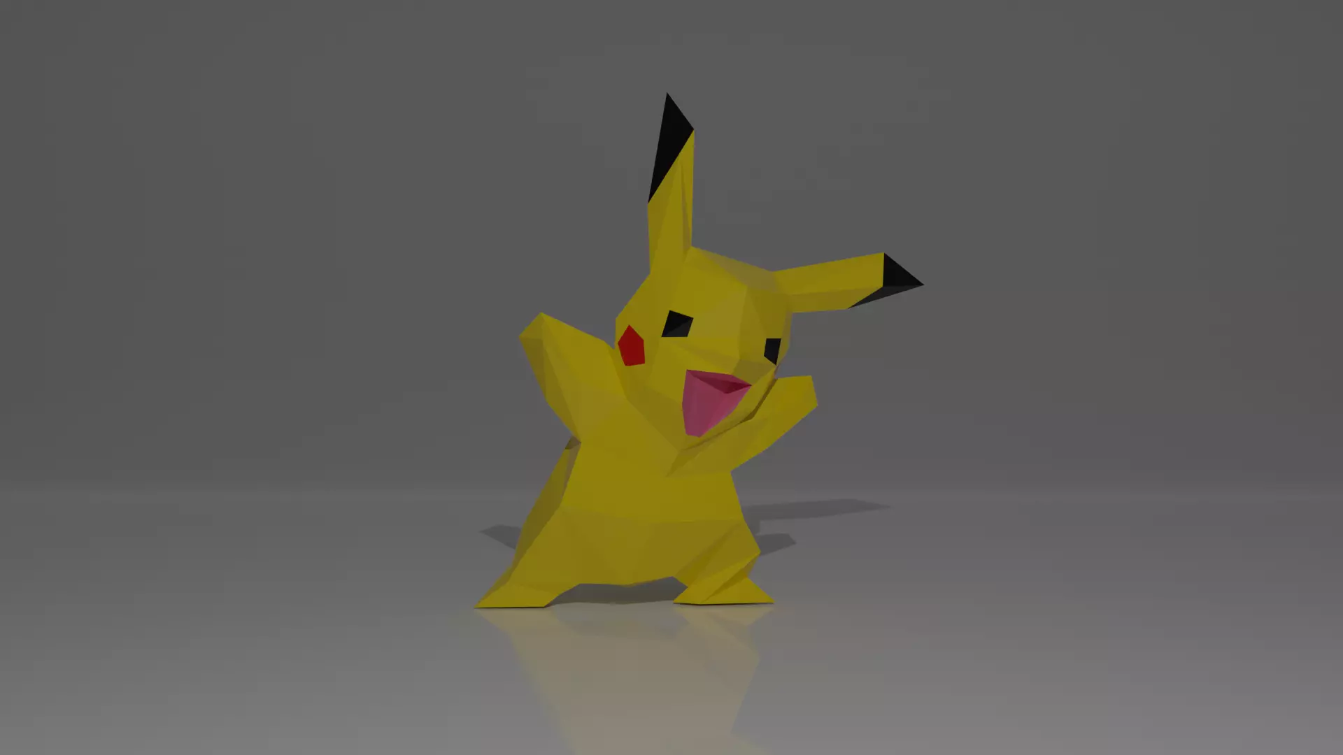 pikachu papercraft template 3D print model_0