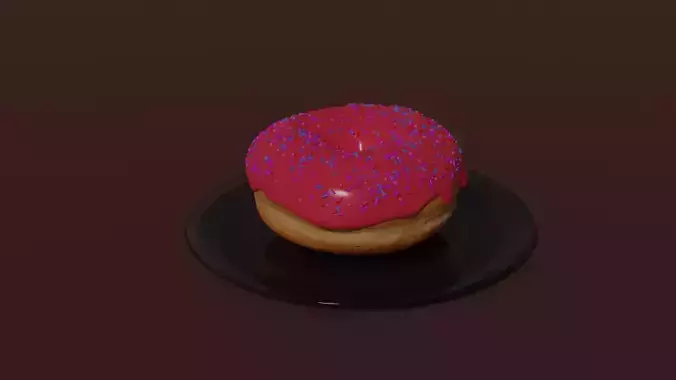 delicious looking donut with FREE PLATE
