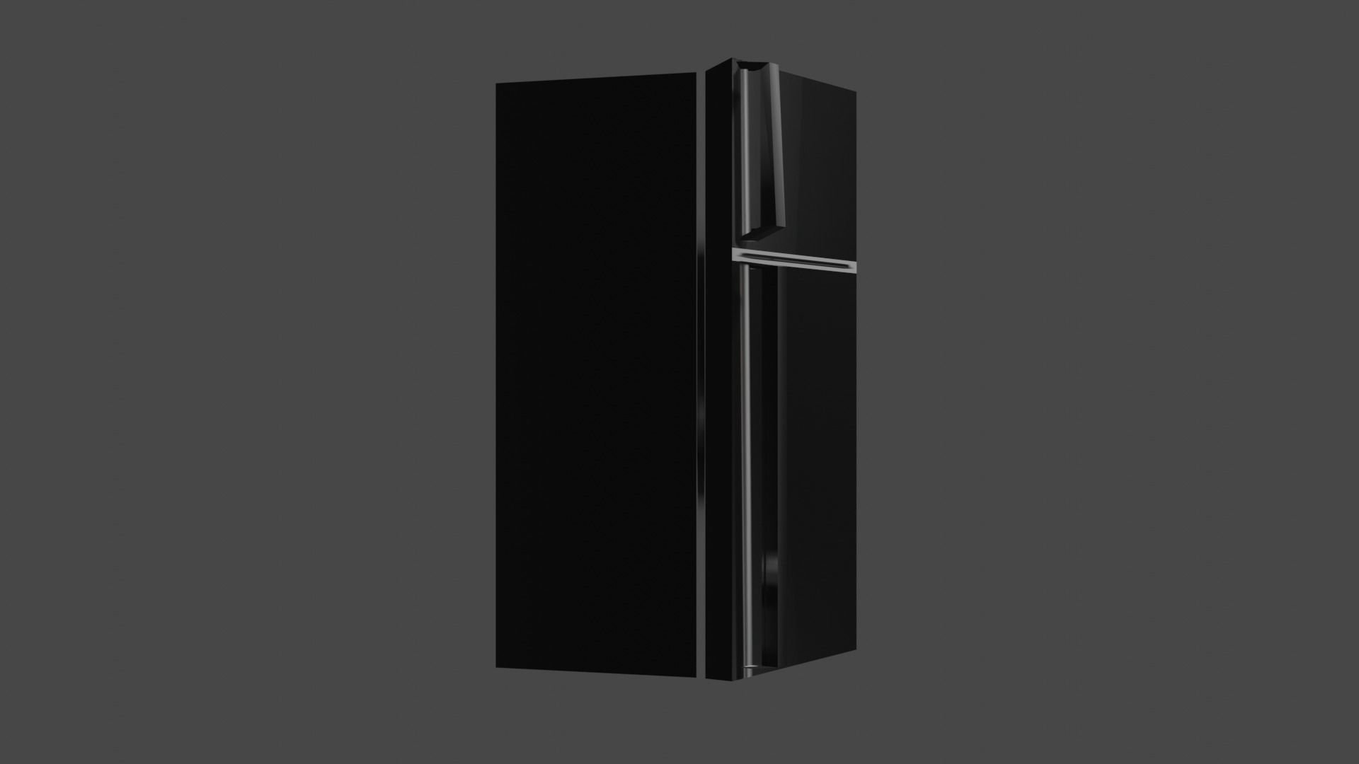 Low Poly refrigerator game ready Low-poly 3D model_3