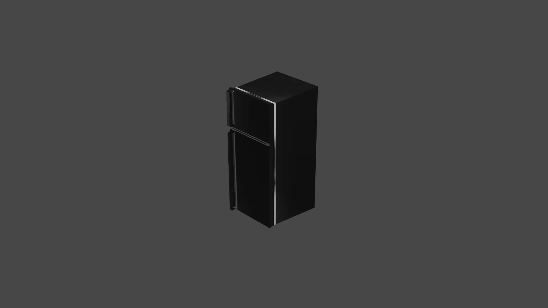 Low Poly refrigerator game ready Low-poly 3D model_0