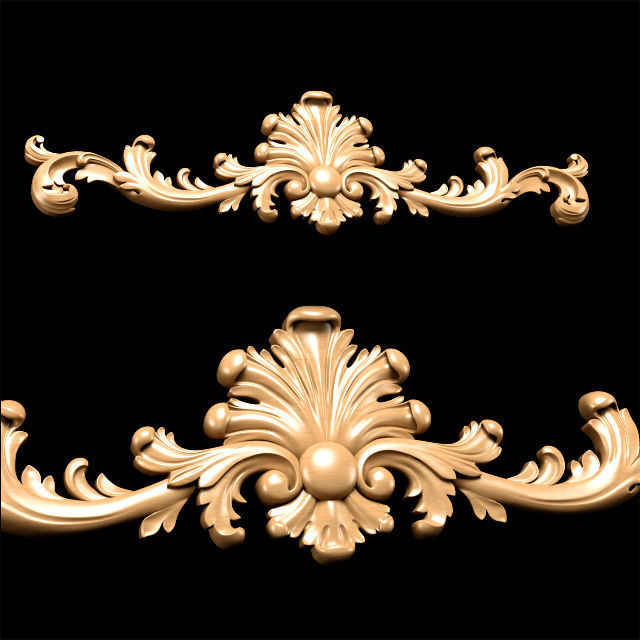 Baroque carving 3D model_1