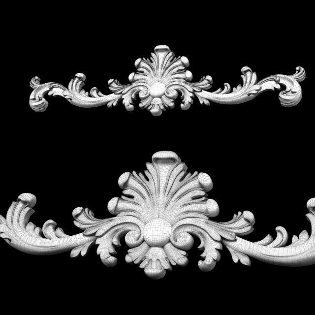 Baroque carving 3D model_4