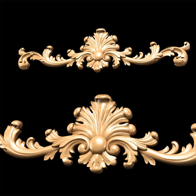 Baroque carving 3D model_3