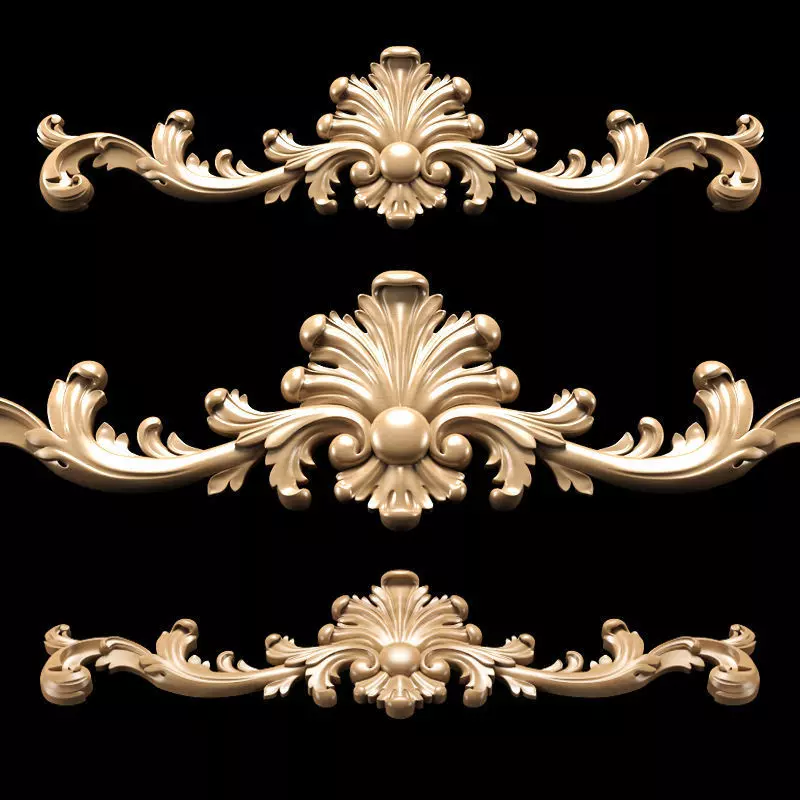 Baroque carving 3D model_0