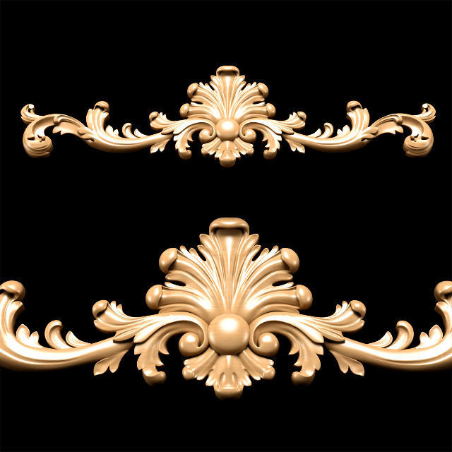 Baroque carving 3D model_2