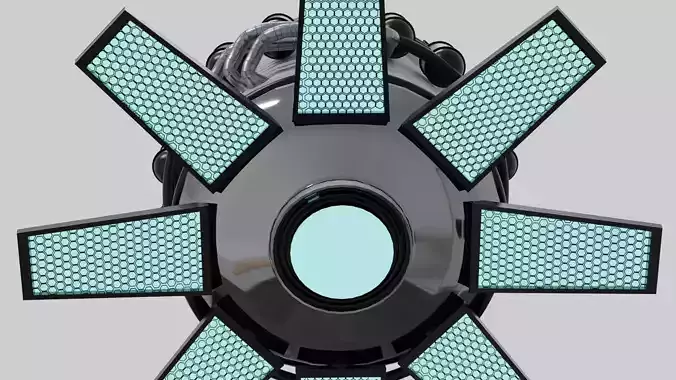 Sci-Fi Engine for Spaceship - Made with Blender