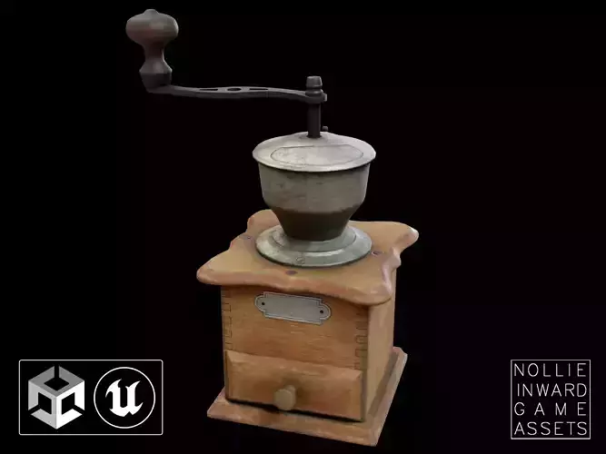 Antique Coffee Mill Free low-poly 3D model
