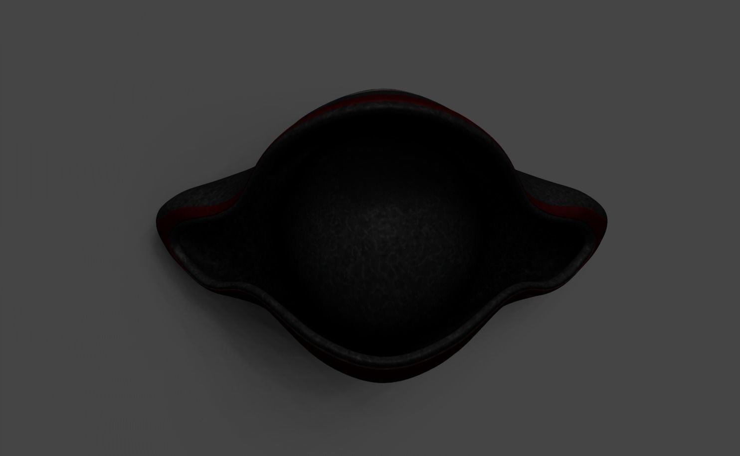 Pirate Hat - White Skull Low-poly 3D model_3