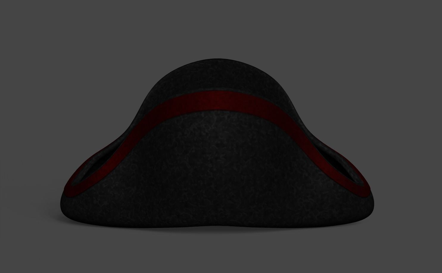 Pirate Hat - White Skull Low-poly 3D model_2