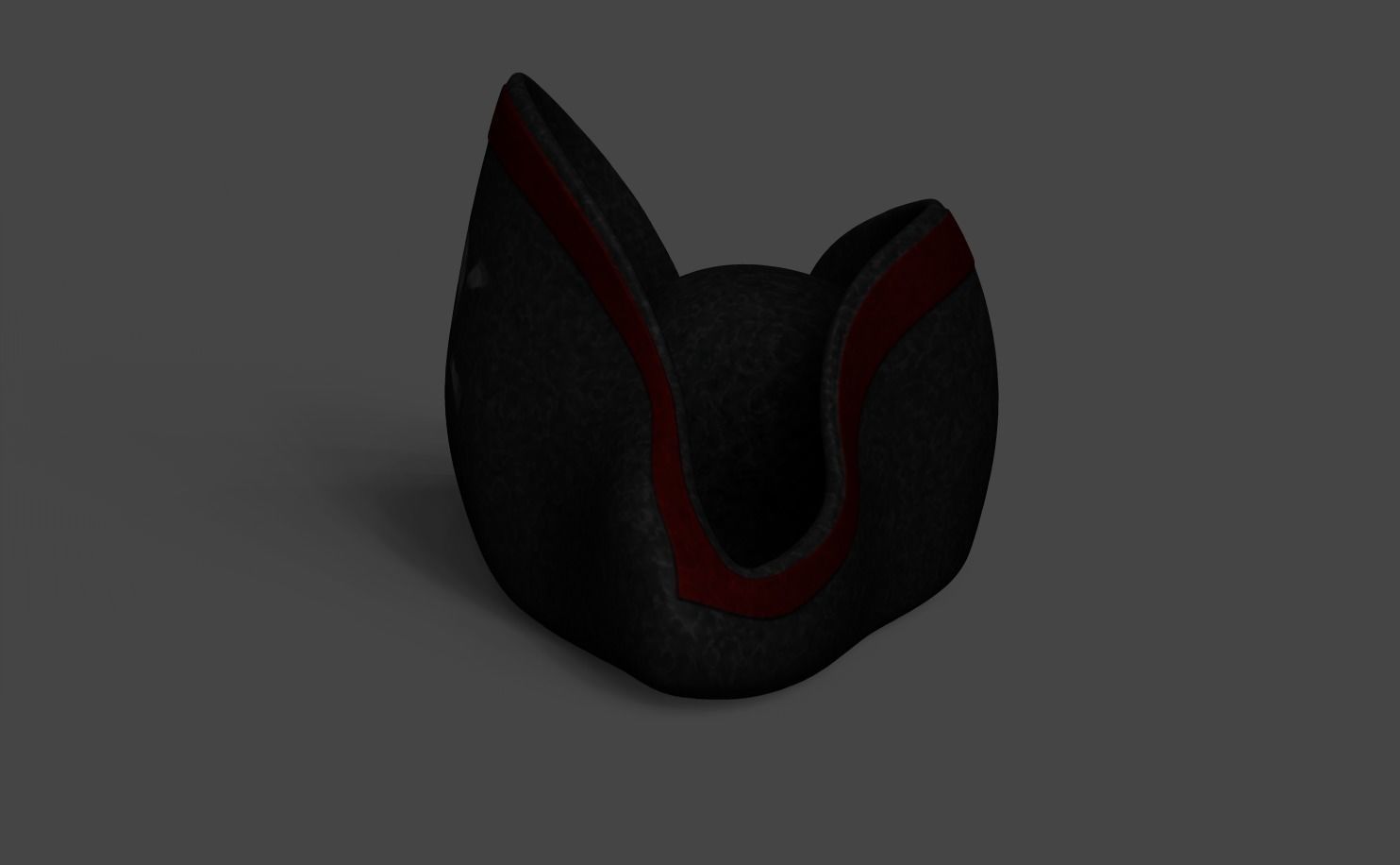 Pirate Hat - White Skull Low-poly 3D model_5