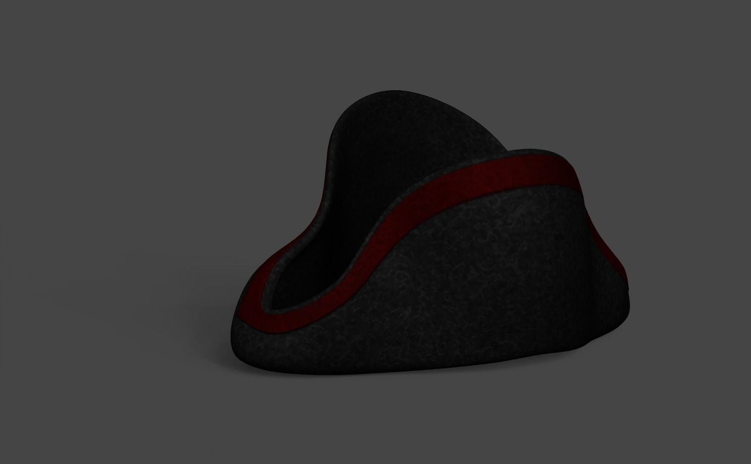 Pirate Hat - White Skull Low-poly 3D model_4