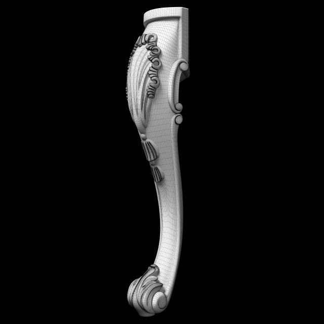 Classic carved leg 3D model_8