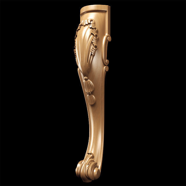 Classic carved leg 3D model_6
