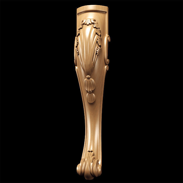 Classic carved leg 3D model_5