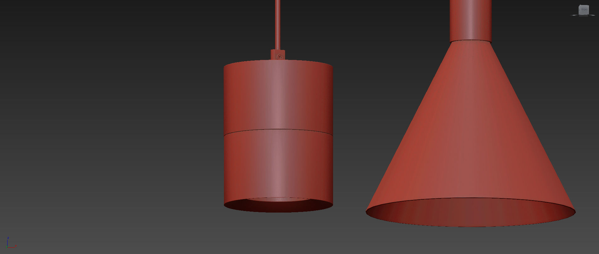 Hanging Small Cone Spot half black ASAF WEINBROOM 3D model_5