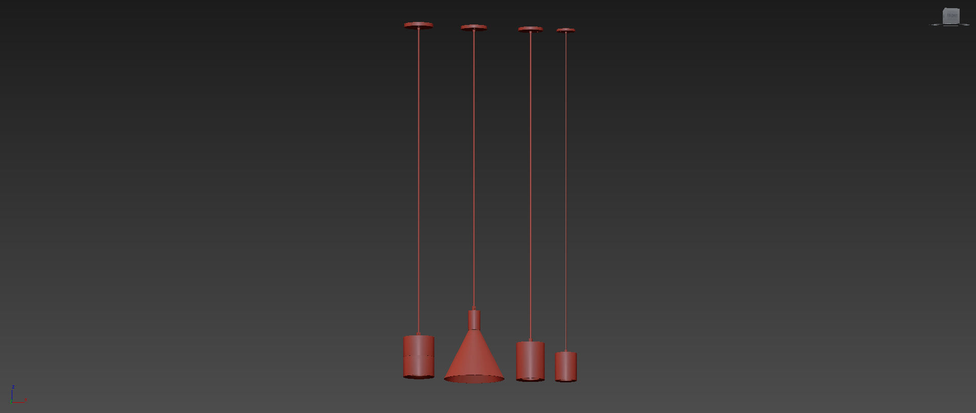 Hanging Small Cone Spot half black ASAF WEINBROOM 3D model_8