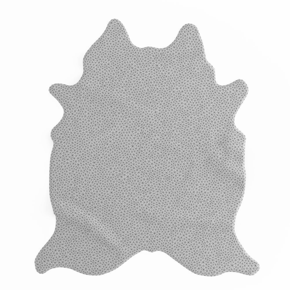 Champagne Color Natural Cowhide Rug 3D model_4