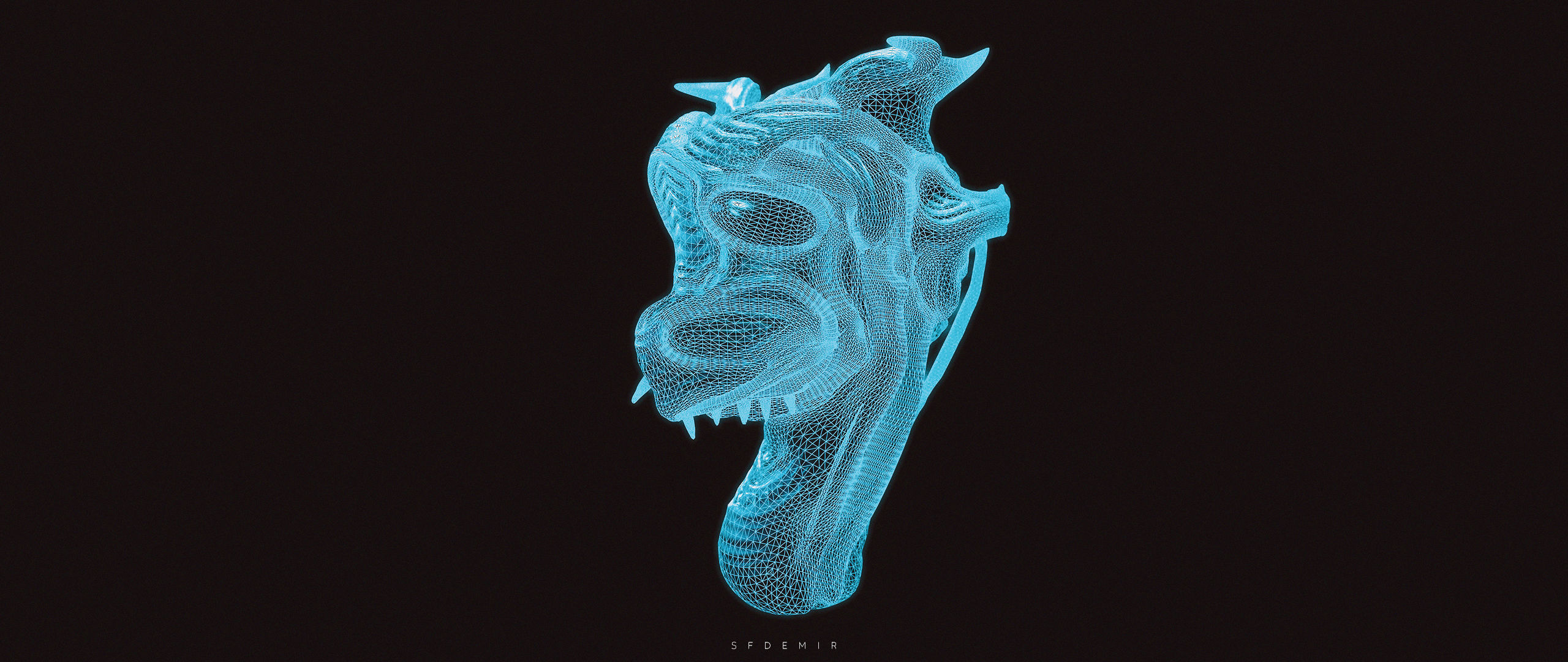 Anstrasza alien head 3D model_4