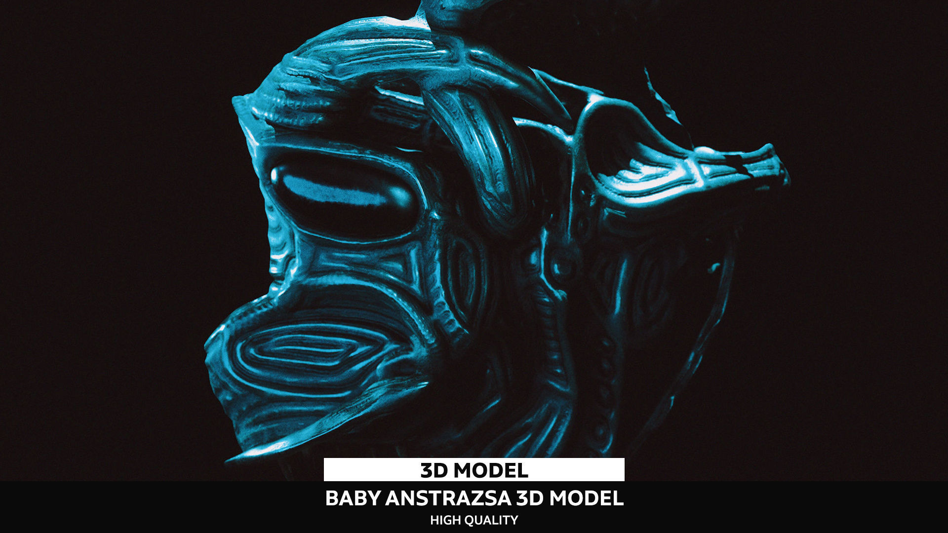 Anstrasza alien head 3D model_1