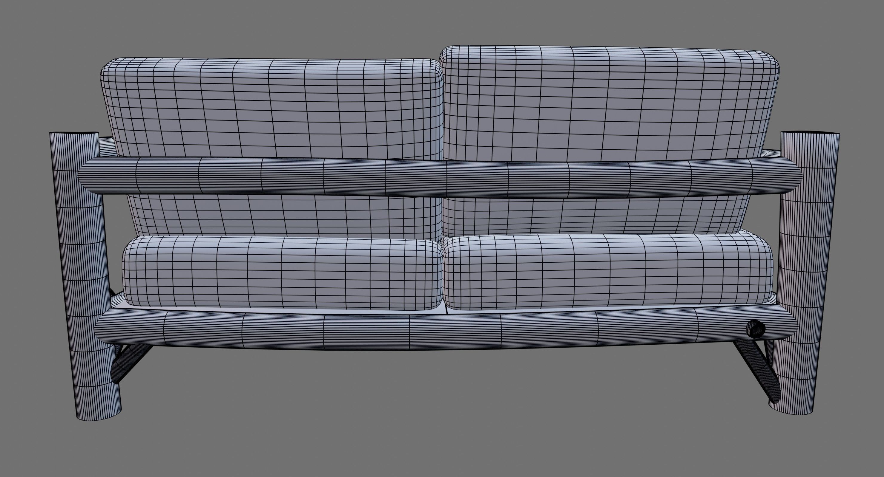 Rustic Sofa 3D model_8