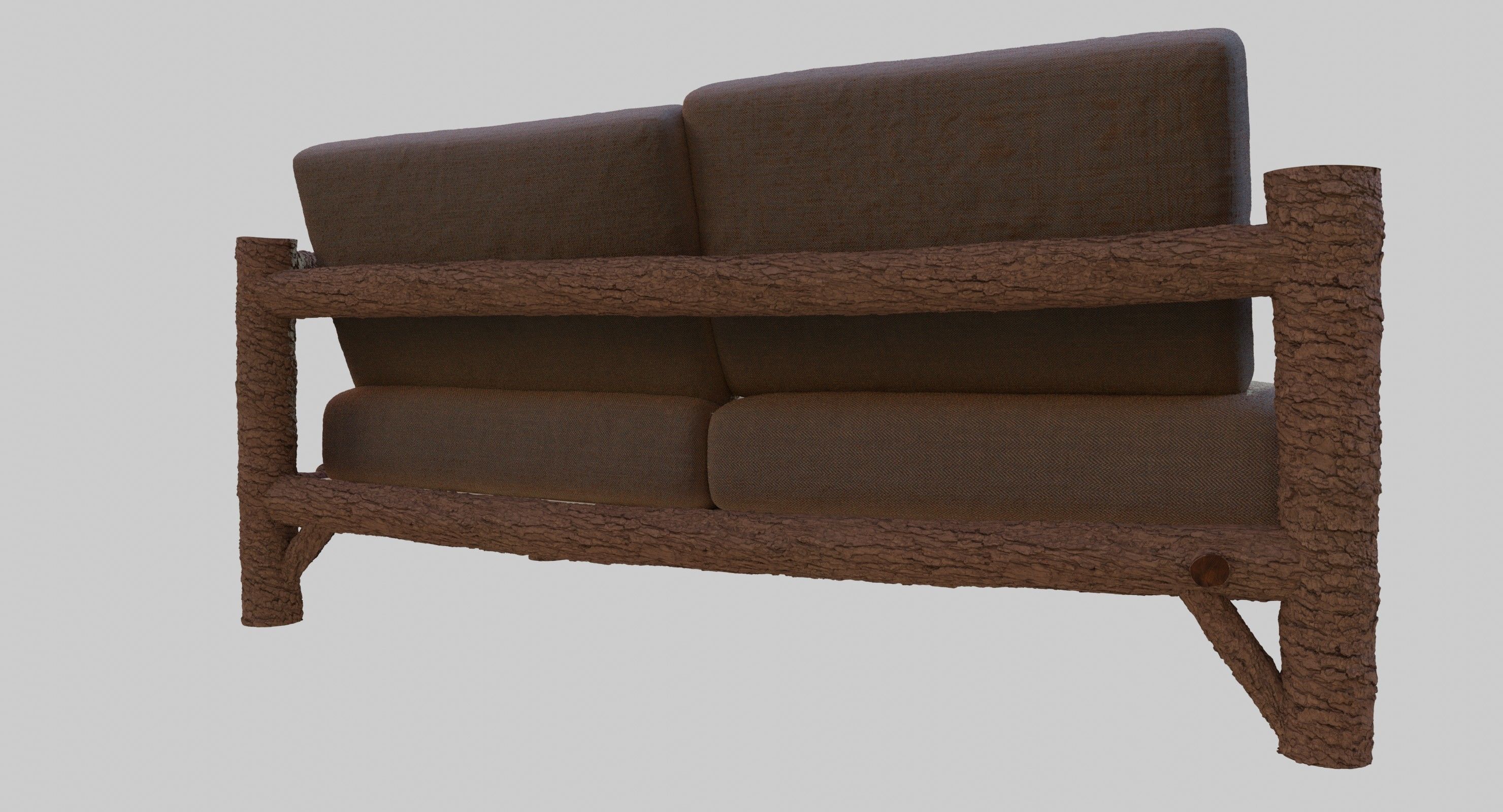 Rustic Sofa 3D model_3