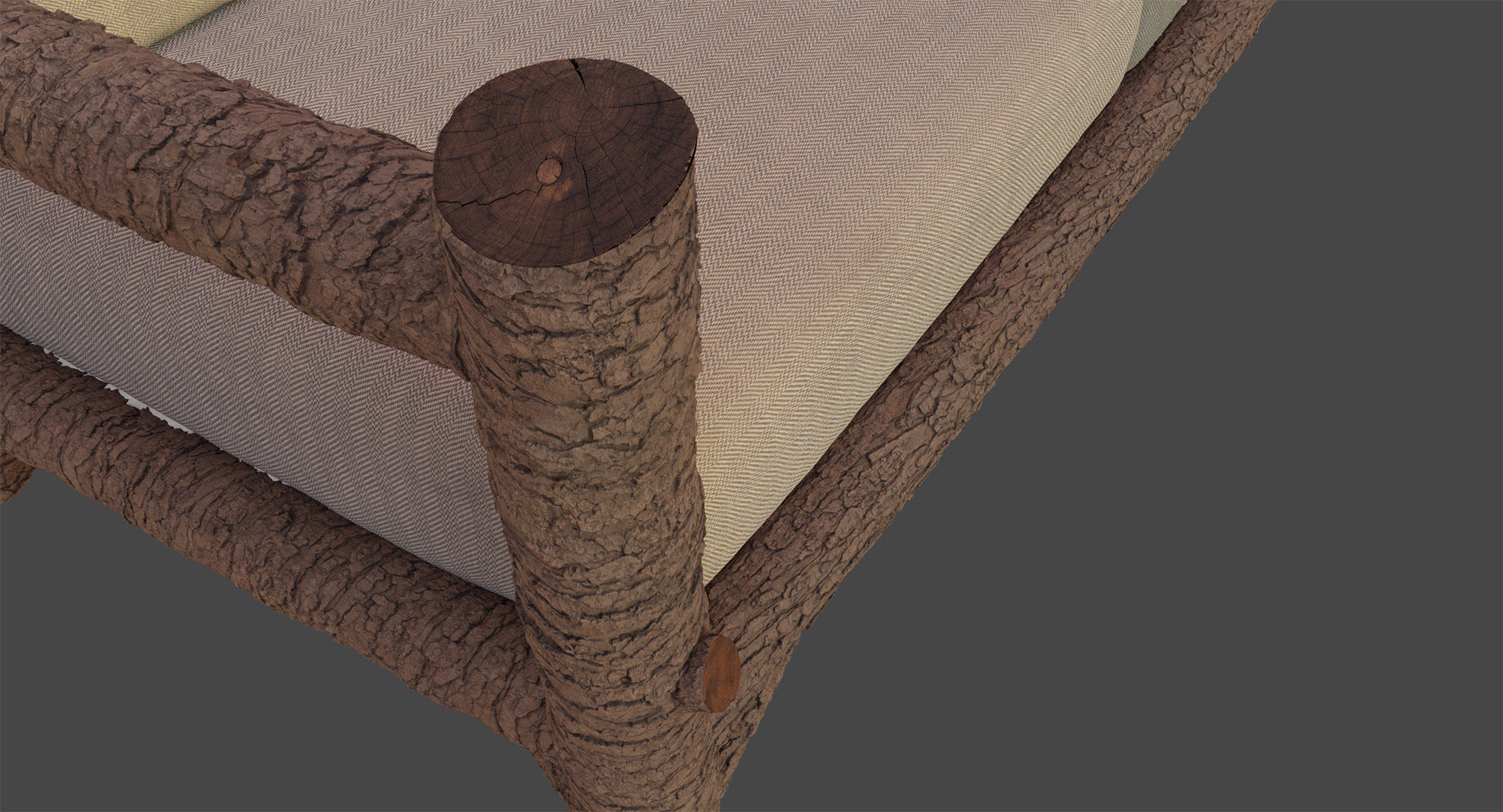 Rustic Sofa 3D model_2