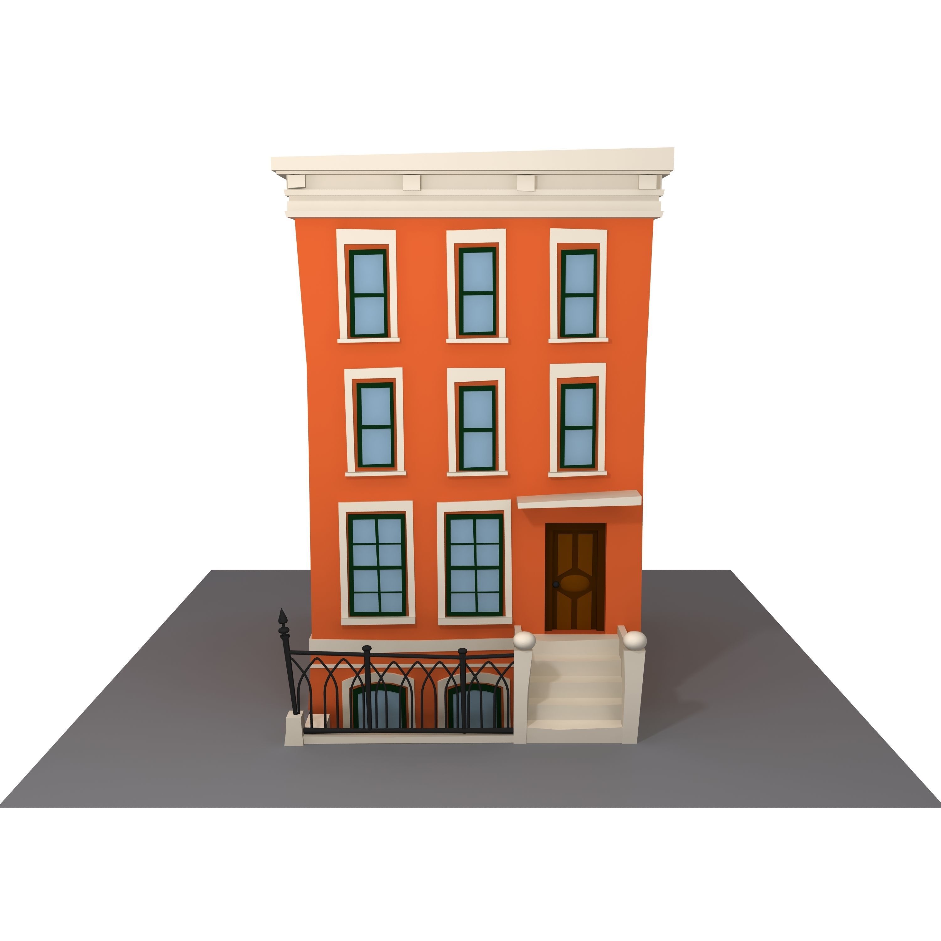 Building Cartoon 3D model_1
