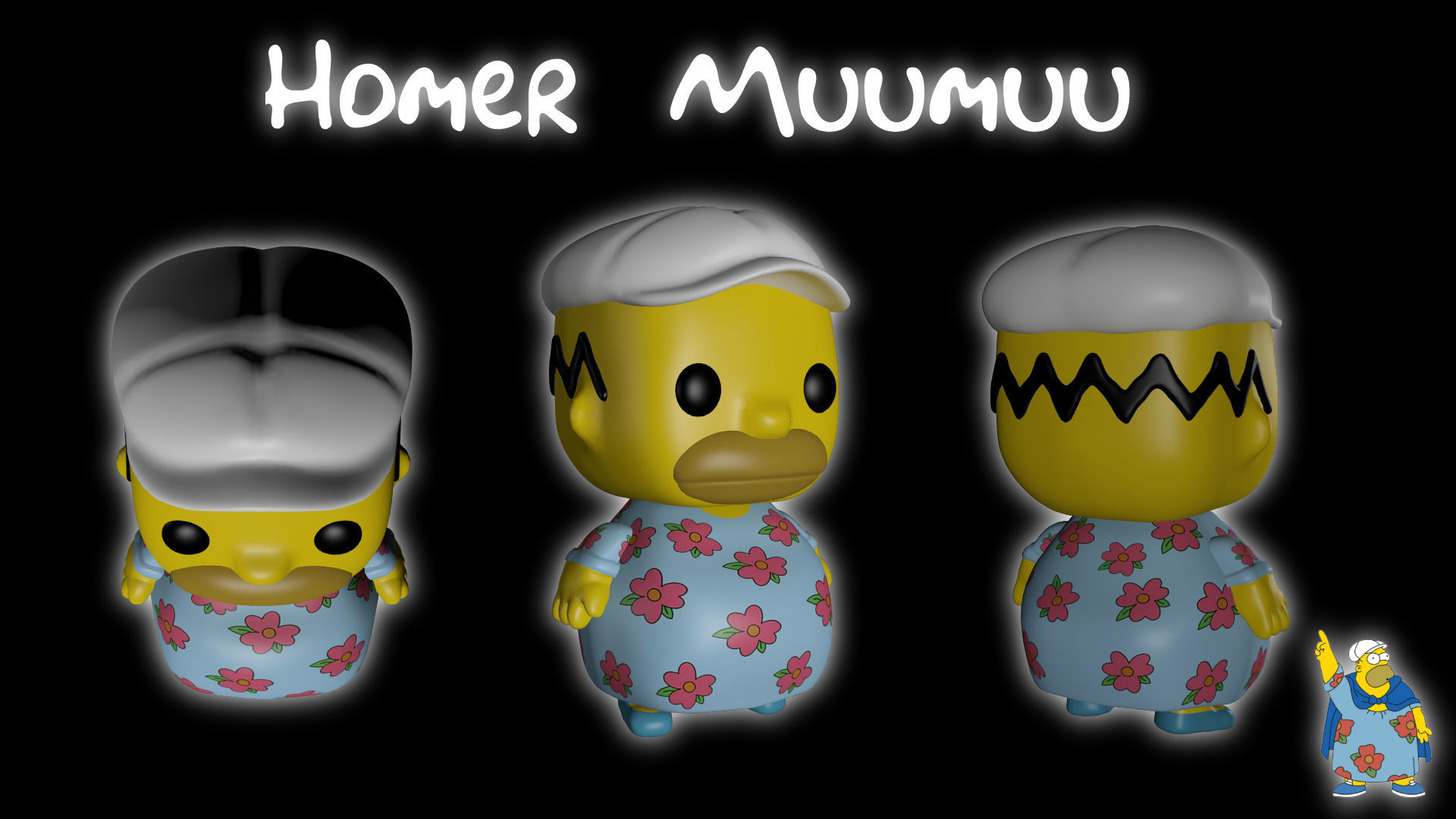 Homer simpson muumuu 3D model_6