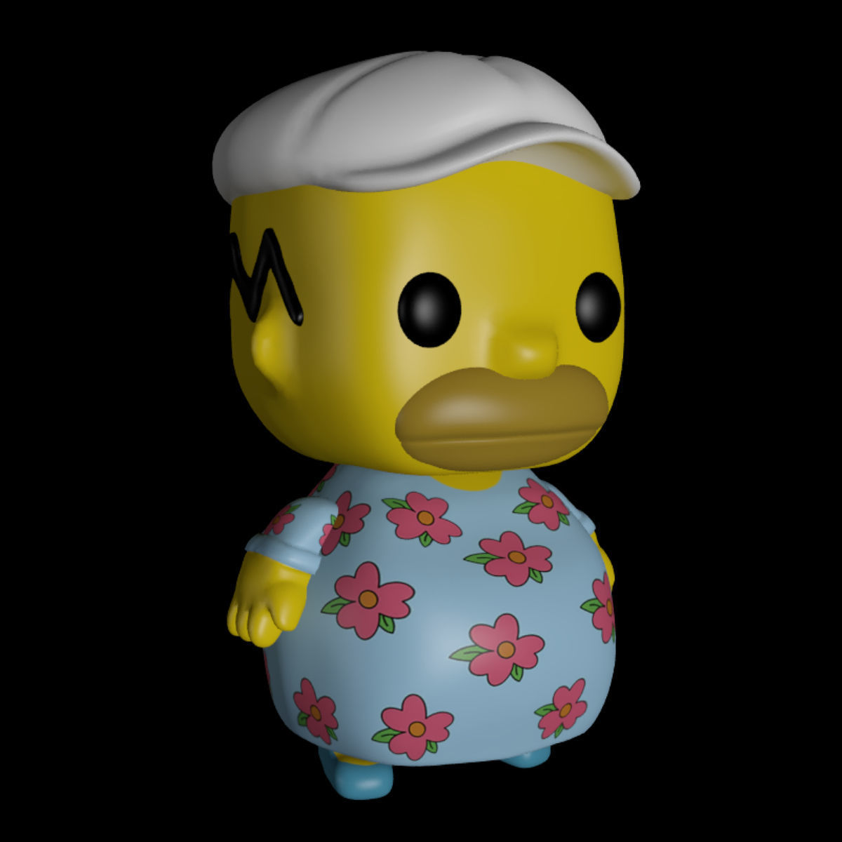 Homer simpson muumuu 3D model_2