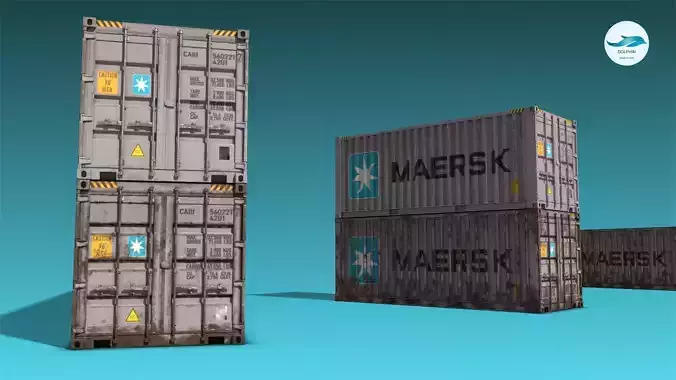 Shipping Container 01 Low-poly 3D model