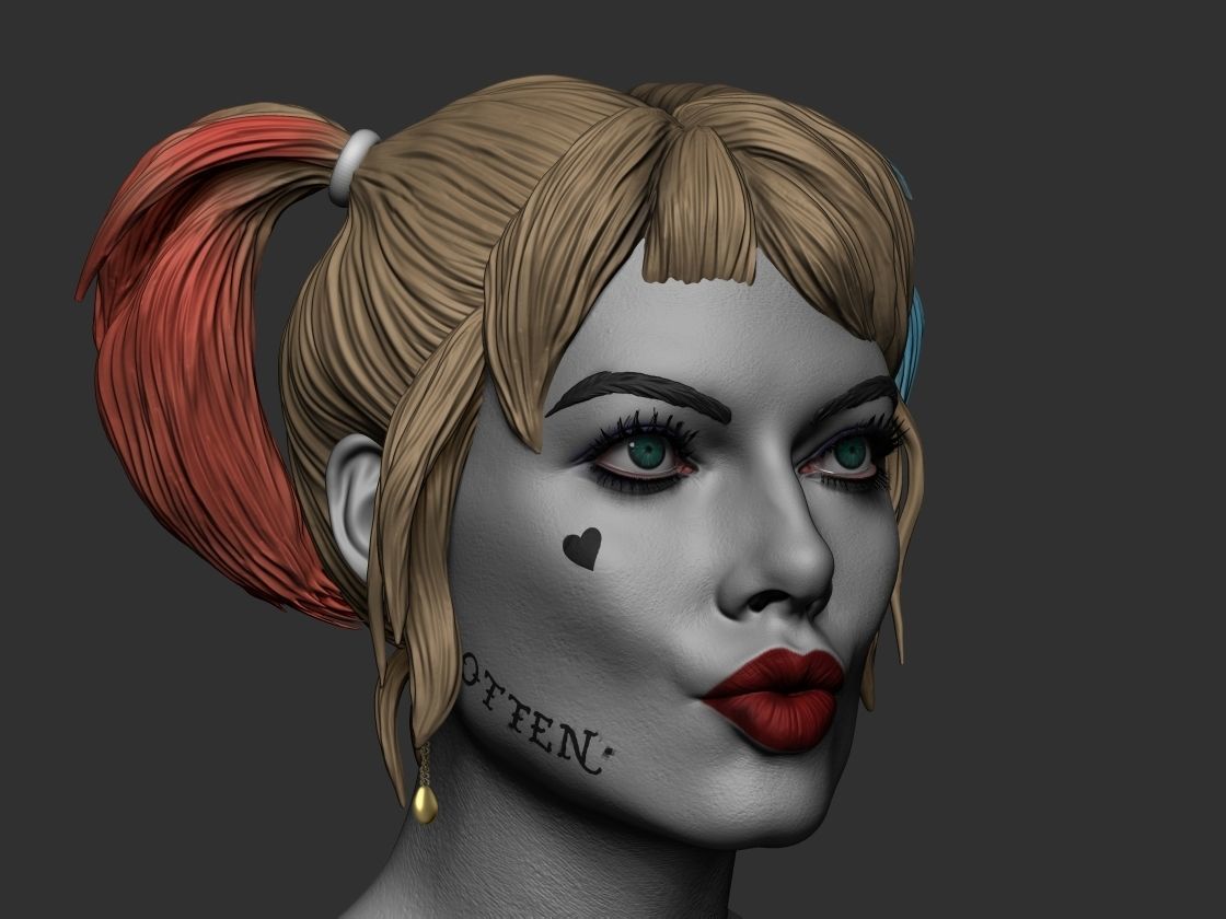 Harley Quinn 3D printing model 3D model_1