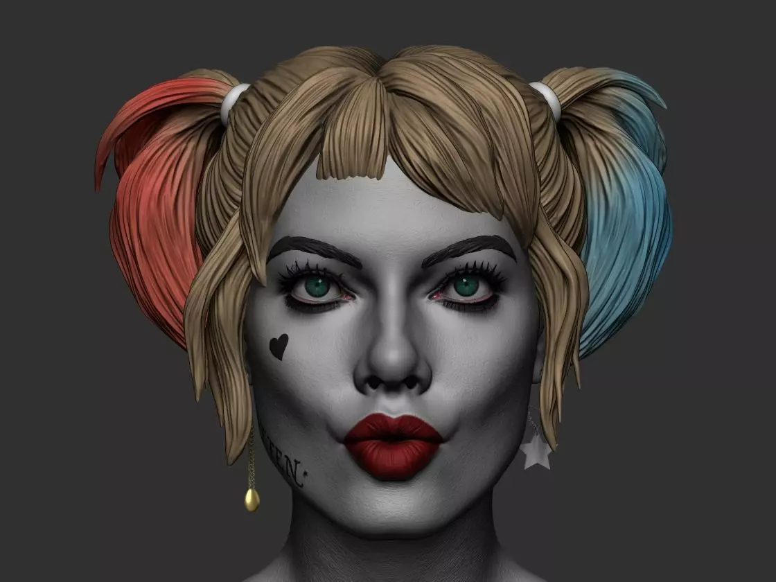 Harley Quinn 3D printing model 3D model_0