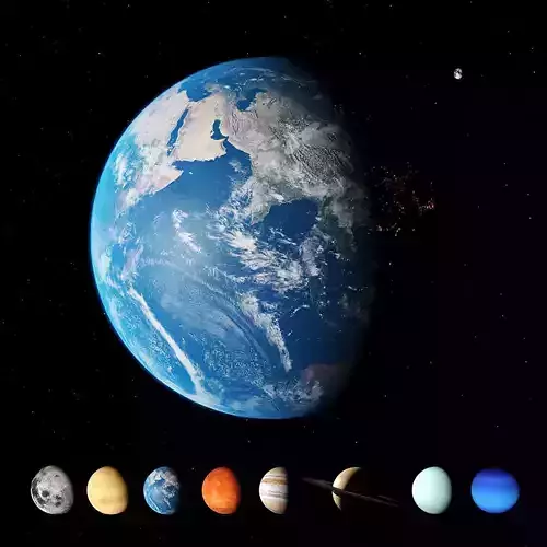 Solar System 3D model