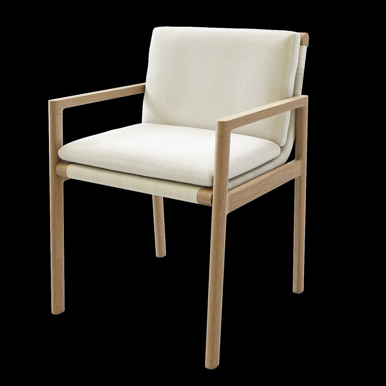 RH MESA TEAK  Dining table 3D model_3