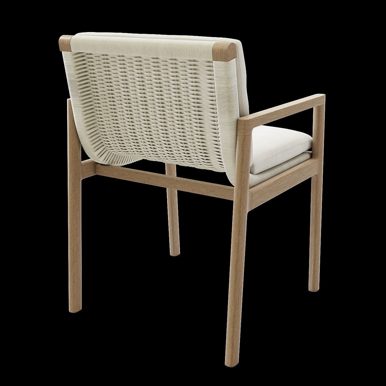 RH MESA TEAK  Dining table 3D model_1