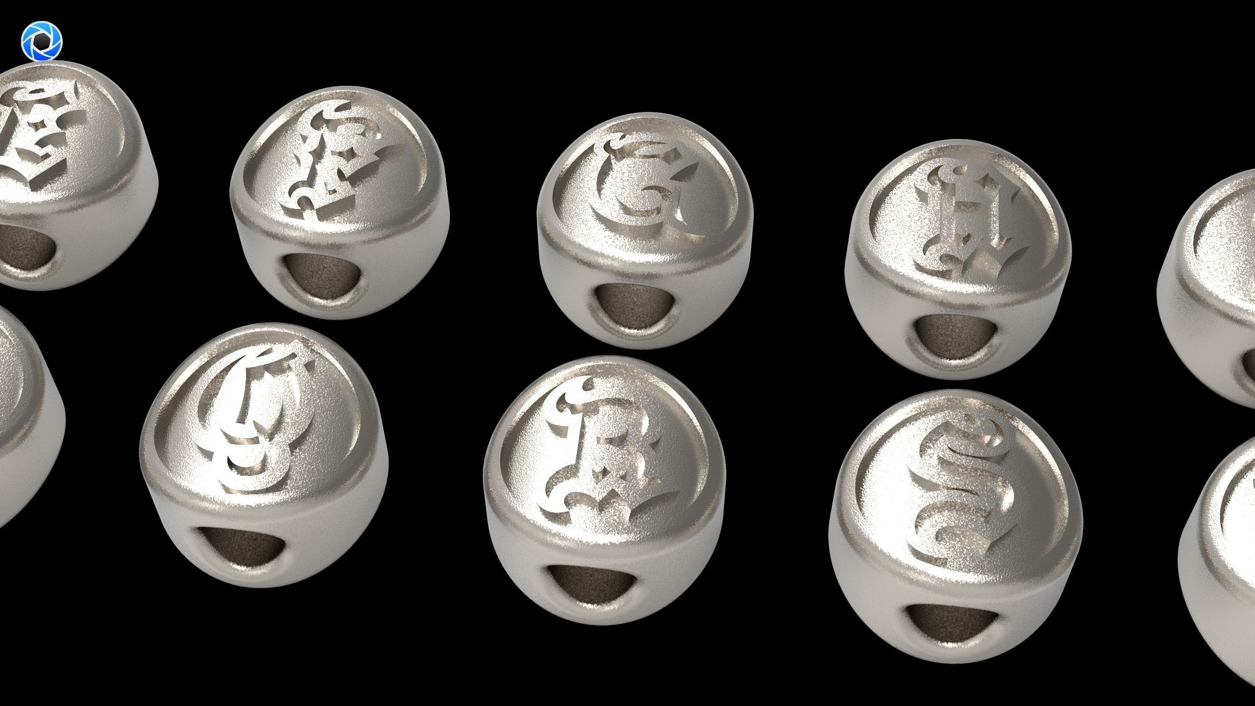 Charms Letter Set 02 3D print model_7