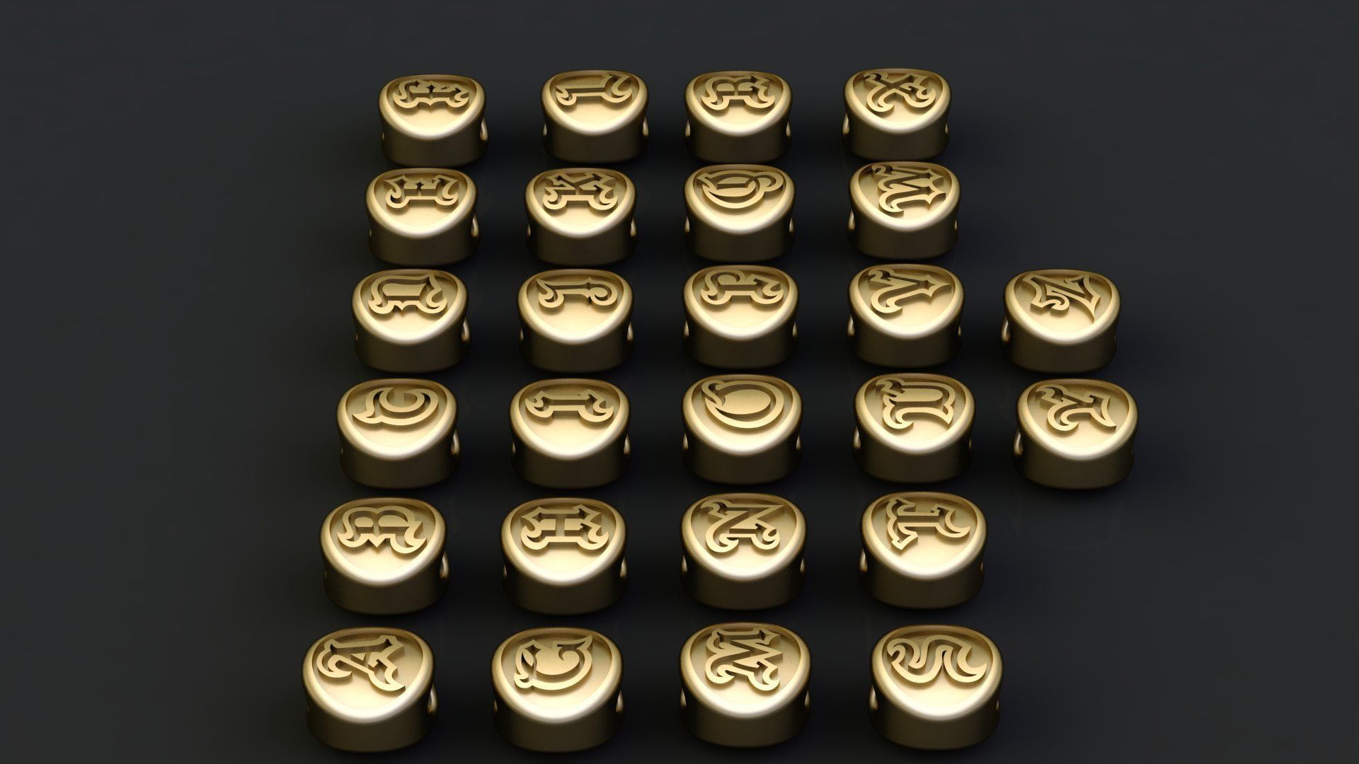 Charms Letter Set 02 3D print model_3