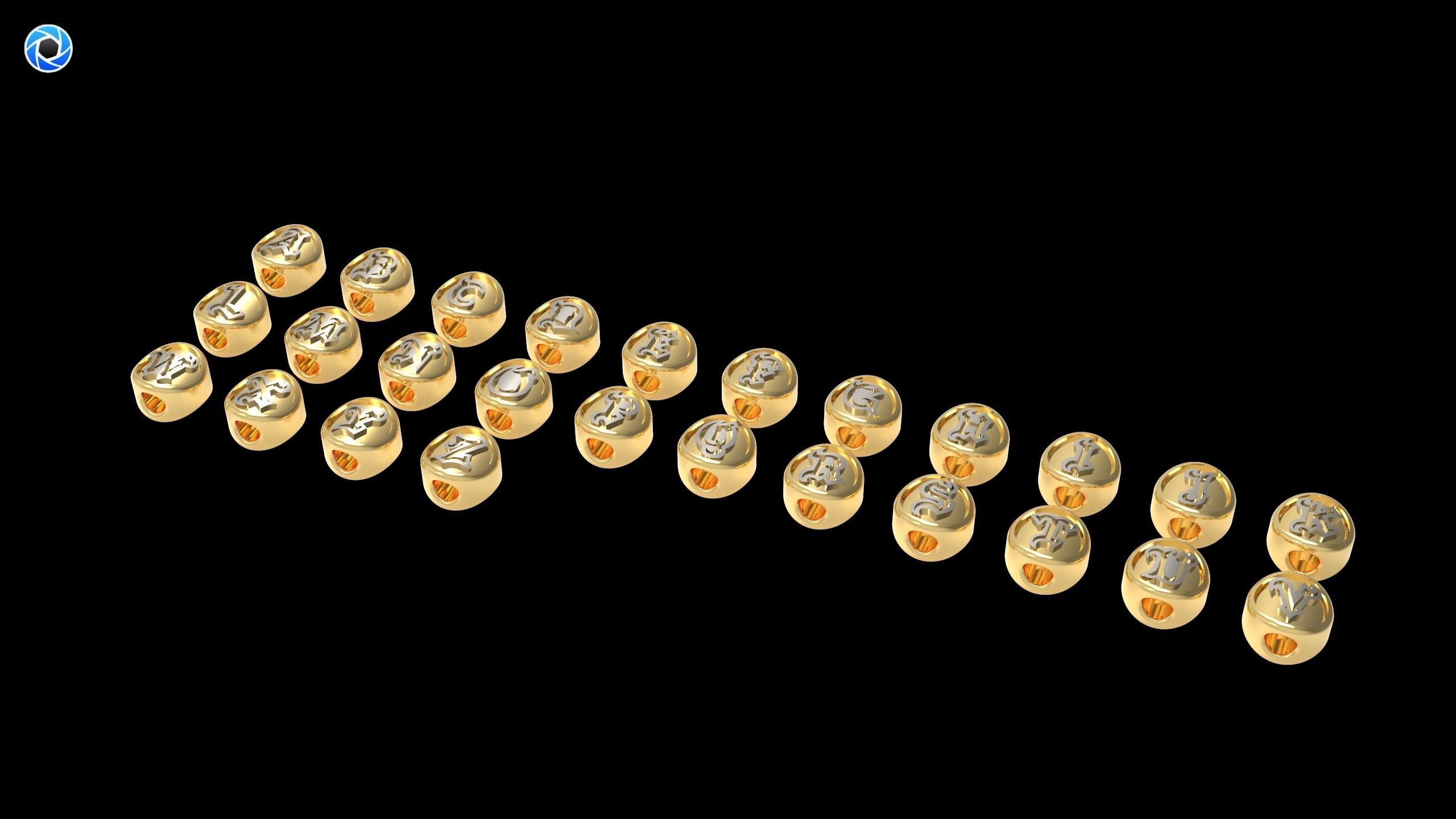 Charms Letter Set 02 3D print model_4