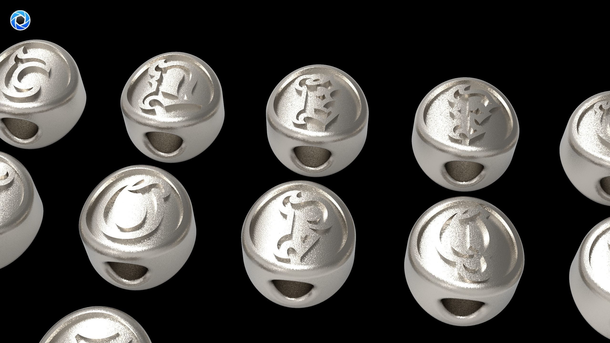 Charms Letter Set 02 3D print model_6