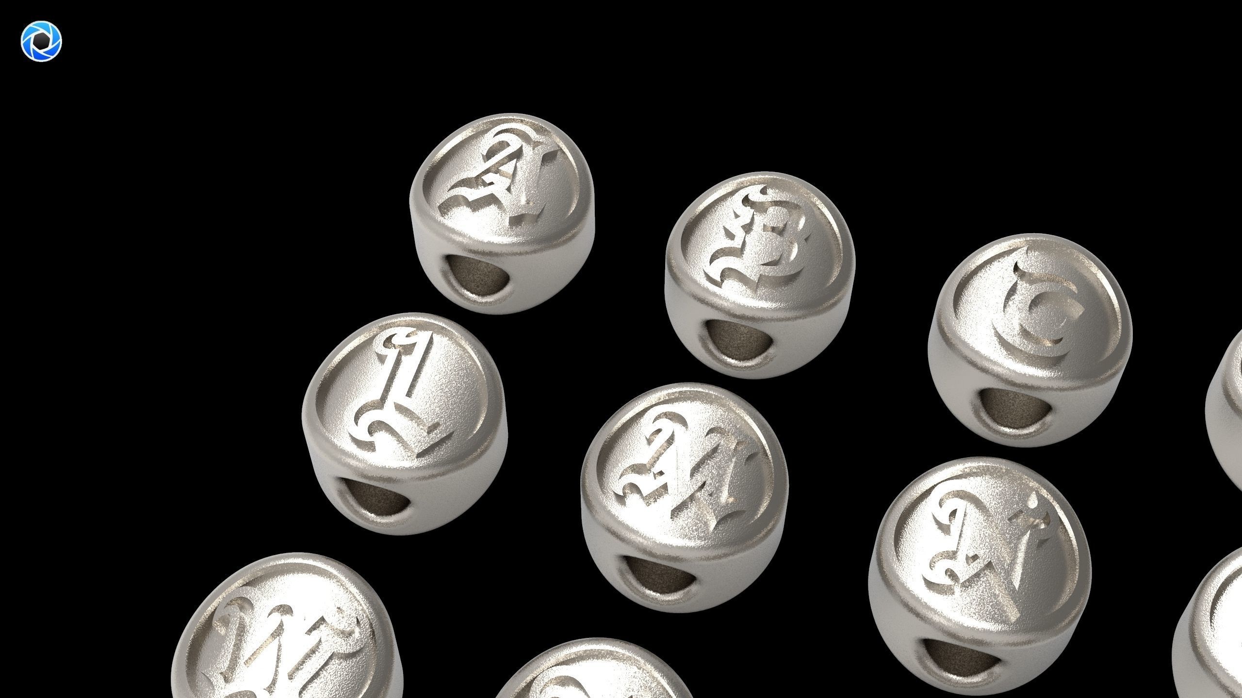 Charms Letter Set 02 3D print model_5