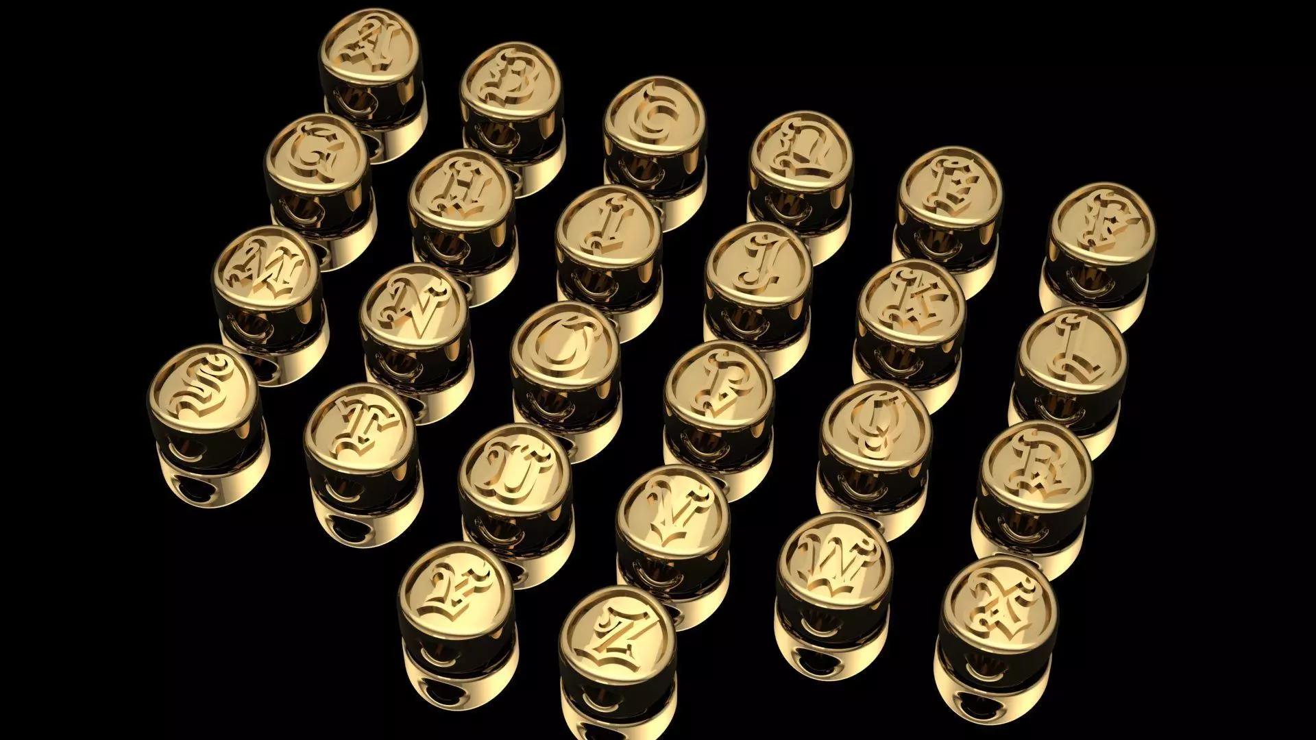 Charms Letter Set 02 3D print model_0