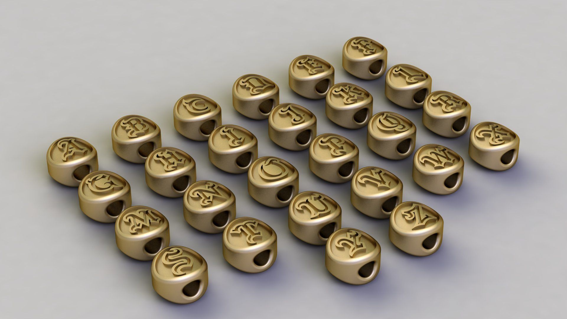 Charms Letter Set 02 3D print model_2