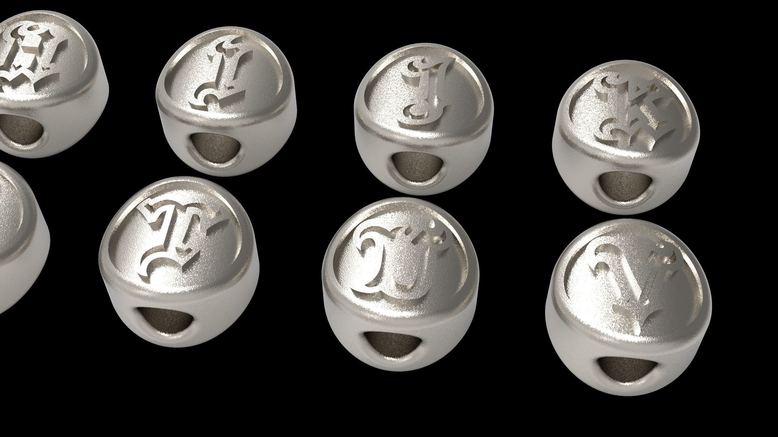 Charms Letter Set 02 3D print model_8