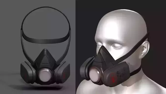 Gas mask protection futuristic technology armor 